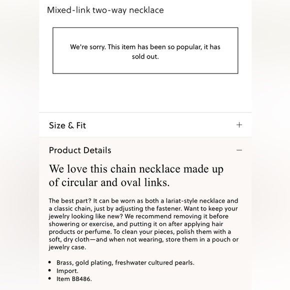 J.Crew mixed link gold necklace NWOT - Picture 5 of 5